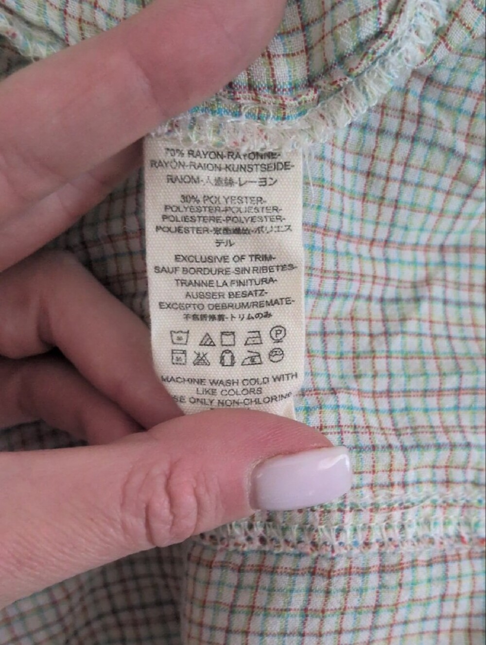 We The Free Neutral Multi-Color Plaid Button Front Shirt - Picture 8 of 8